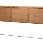 Baxton Studio Raya Mid-Century Modern Walnut Brown Finished Wood King Size Headboard