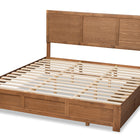 Baxton Studio Aras Modern and Contemporary Transitional Ash Walnut Brown Finished Wood King Size 3-Drawer Platform Storage Bed