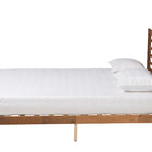 Baxton Studio Lucine Mid-Century Modern Ash Walnut Finished Wood Queen Size Platform Bed