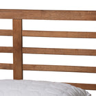 Baxton Studio Lucine Mid-Century Modern Ash Walnut Finished Wood King Size Platform Bed