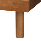 Baxton Studio Lucine Mid-Century Modern Ash Walnut Finished Wood King Size Platform Bed