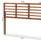 Baxton Studio Salome Mid-Century Modern Walnut Brown Finished Wood Queen Size Open Slat Headboard