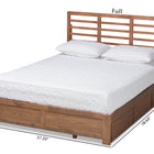 Baxton Studio Piera Modern and Contemporary Transitional Ash Walnut Brown Finished Wood King Size 3-Drawer Platform Storage Bed