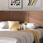 Baxton Studio Seren Mid-Century Modern Walnut Brown Finished Wood King Size Headboard