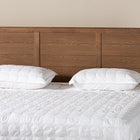 Baxton Studio Seren Mid-Century Modern Walnut Brown Finished Wood King Size Headboard