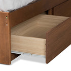 Baxton Studio Lisa Modern and Contemporary Transitional Ash Walnut Brown Finished Wood King Size 3-Drawer Platform Storage Bed