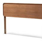 Baxton Studio Mailene Mid-Century Modern Walnut Brown Finished Wood King Size Headboard