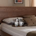 Baxton Studio Mailene Mid-Century Modern Walnut Brown Finished Wood Queen Size Headboard
