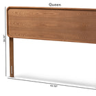 Baxton Studio Mailene Mid-Century Modern Walnut Brown Finished Wood King Size Headboard