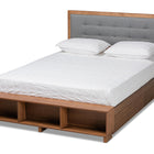 Baxton Studio Cosma Modern Transitional Ash Walnut Brown Finished Wood 4-Drawer King Size Platform Storage Bed