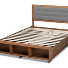 Baxton Studio Cosma Modern Transitional Ash Walnut Brown Finished Wood 4-Drawer Full Size Platform Storage Bed