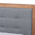 Baxton Studio Lene Modern and Contemporary Transitional Dark Grey Fabric Upholstered and Ash Walnut Brown Finished Wood Queen Size 3-Drawer Platform Storage Bed