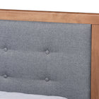 Baxton Studio Lene Modern and Contemporary Transitional Dark Grey Fabric Upholstered and Ash Walnut Brown Finished Wood King Size 3-Drawer Platform Storage Bed