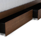 Baxton Studio Cosma Modern Transitional Ash Walnut Brown Finished Wood 4-Drawer Full Size Platform Storage Bed