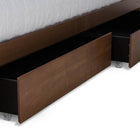 Baxton Studio Cosma Modern Transitional Ash Walnut Brown Finished Wood 4-Drawer King Size Platform Storage Bed