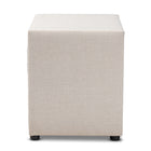 Baxton Studio Lepine Modern and Contemporary Light Beige Fabric Upholstered 2-Drawer Wood Nightstand