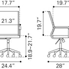 Zuo Auction Office Chair Espresso