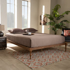 Baxton Studio Iseline Modern and Contemporary Walnut Brown Finished Wood Queen Size Platform Bed Frame