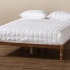 Baxton Studio Iseline Modern and Contemporary Walnut Brown Finished Wood Full Size Platform Bed Frame