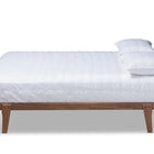 Baxton Studio Kaia Mid-Century Modern Walnut Brown Finished Wood Full Size Platform Bed Frame