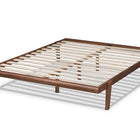 Baxton Studio Kaia Mid-Century Modern Walnut Brown Finished Wood Full Size Platform Bed Frame