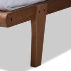 Baxton Studio Kaia Mid-Century Modern Walnut Brown Finished Wood Full Size Platform Bed Frame