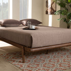 Baxton Studio Kaia Mid-Century Modern Walnut Brown Finished Wood Full Size Platform Bed Frame