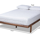 Baxton Studio Kaia Mid-Century Modern Walnut Brown Finished Wood Full Size Platform Bed Frame