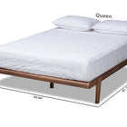Baxton Studio Kaia Mid-Century Modern Walnut Brown Finished Wood Full Size Platform Bed Frame