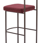 Zuo Livorno Barstool (Set of 2) Red & Bronze