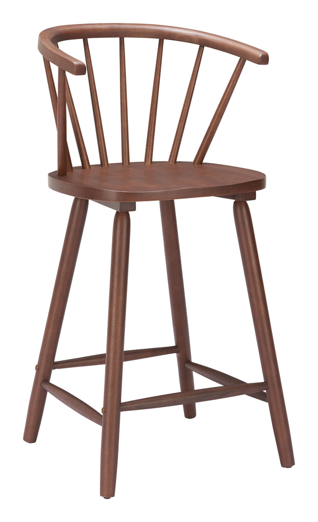 Zuo Stenger Counter Stool (Set of 2) Walnut