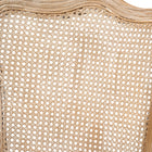 Baxton Studio Vallea Traditional French Provincial Light Beige Velvet Fabric Upholstered White-Washed Oak Wood Armchair