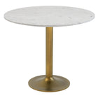 Zuo Fullerton Dining Table White & Gold