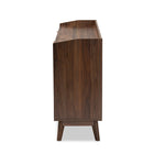 Baxton Studio Lena Mid-Century Modern Walnut Brown Finished 6-Drawer Wood Dresser