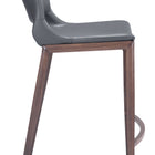Zuo Ace Counter Stool (Set of 2) Dark Gray & Walnut