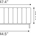 Zuo Pender Bench Stone Gray