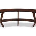 Baxton Studio Berlin Mid-Century Modern Walnut Finished Wood Curved Dining Bench