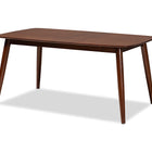 Baxton Studio Edna Mid-Century Modern Walnut Finished Wood Dining Table