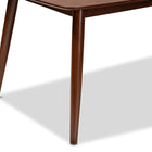 Baxton Studio Edna Mid-Century Modern Walnut Finished Wood Dining Table