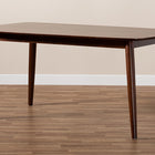 Baxton Studio Edna Mid-Century Modern Walnut Finished Wood Dining Table