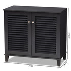 Baxton Studio Coolidge Modern and Contemporary Dark Grey Finished 4-Shelf Wood Shoe Storage Cabinet