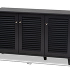 Baxton Studio Coolidge Modern and Contemporary Dark Grey Finished 8-Shelf Wood Shoe Storage Cabinet