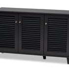 Baxton Studio Coolidge Modern and Contemporary Dark Grey Finished 8-Shelf Wood Shoe Storage Cabinet