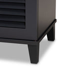 Baxton Studio Coolidge Modern and Contemporary Dark Grey Finished 8-Shelf Wood Shoe Storage Cabinet