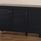 Baxton Studio Coolidge Modern and Contemporary Dark Grey Finished 8-Shelf Wood Shoe Storage Cabinet