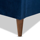 Baxton Studio Frida Glam and Luxe Royal Blue Velvet Fabric Upholstered Queen Size Bed