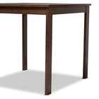Baxton Studio Lovy Modern and Contemporary Gray Fabric Upholstered Dark Walnut-Finished 5-Piece Wood Dining Set