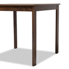 Baxton Studio Lovy Modern and Contemporary Beige Fabric Upholstered Dark Walnut-Finished 5-Piece Wood Dining Set