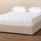 Baxton Studio Leni Modern and Contemporary Beige Fabric Upholstered 4-Drawer King Size Platform Storage Bed Frame