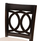 Baxton Studio Lenoir Modern and Contemporary Sand Fabric Upholstered Espresso Brown Finished Wood 2-Piece Counter Height Pub Chair Set